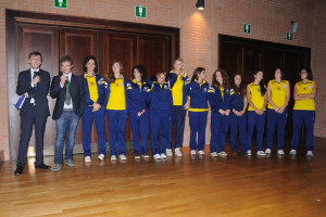 Con le ragazze del volley femminile